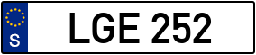 Trailer License Plate